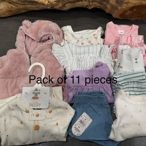 Pack of 11  pieces baby clothes